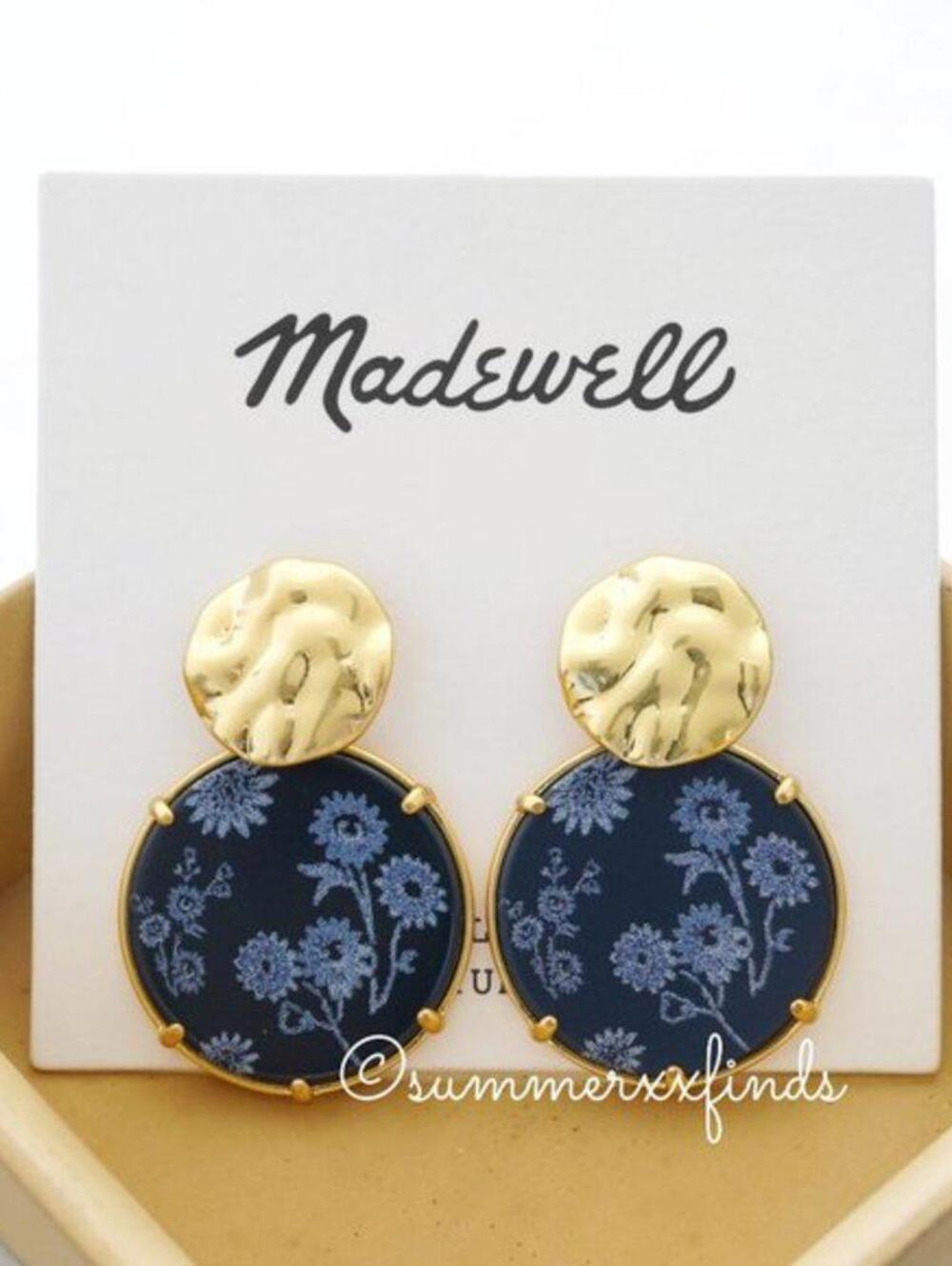 Madewell Cottage Floral Disc Earrings